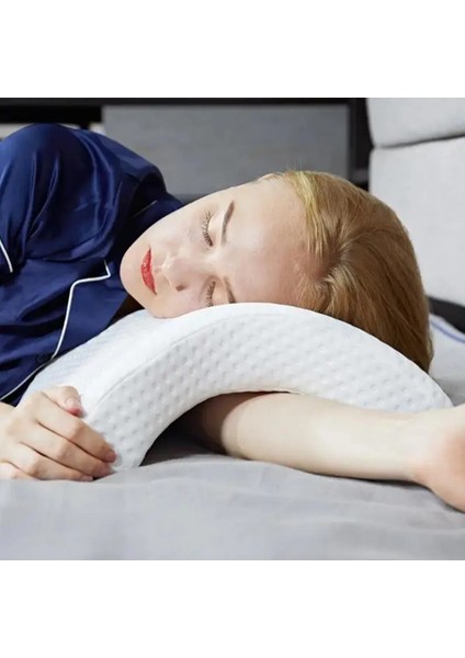 Ortopedik Boyun Destek Yastığı - Hafızalı Sünger (Memory Foam) Yüksek Esnek Kavisli - Yan Uyku ve Seyahat Yastığı fırsatları