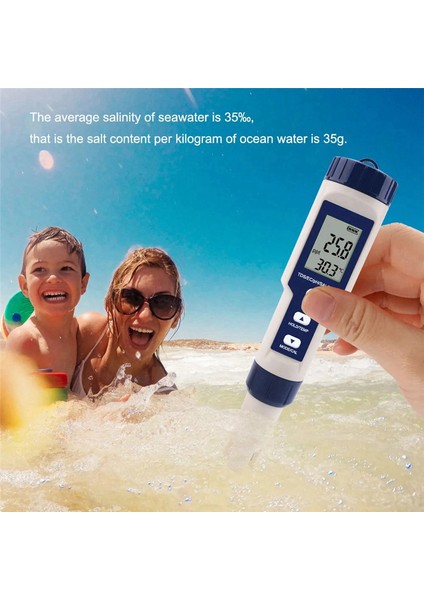 5&#39;i 1 Tds/ec/ph/tuzluluk/sıcaklık Ölçer Dijital Su Kalitesi Monitör Havuzlar, Içme Suyu, Akvaryumlar Için Test Cihazı (Yurt Dışından) indirimleri