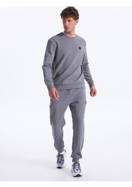 D5WM-EA3985 Antrasit Relaxed Düz Erkek Eşofman Altı