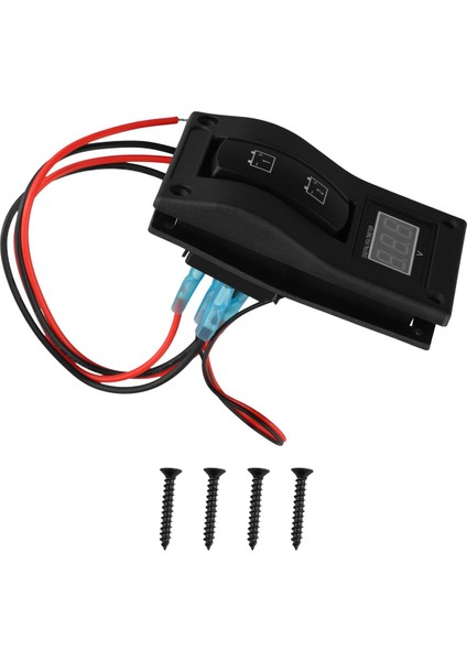 12-24V LED Çift Pil Test Paneli Rocker Switch Otomobil Kamyonu Deniz Teknesi Voltmetre 4p Açma (Yurt Dışından) modelleri