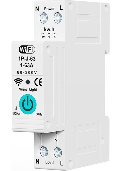 Wifi Devre Kesici AC220V 63A Voltmetre Ammetre Enerjisi Uzaktan Mobil Kontrol Tek Fazlı Akıllı Anahtar Ölçme (Yurt Dışından)