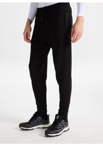 D5WM-EA3814 Siyah Relaxed Düz Erkek Eşofman Altı modelleri