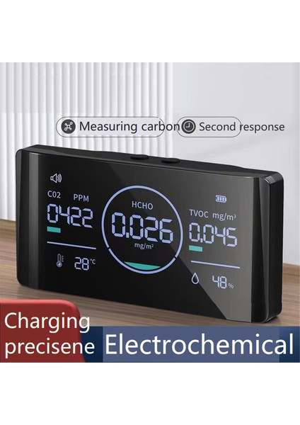 Ev ve Ofis ve Okul Için Co, Pm2.5, Co2, Sıcaklık ve Nem Için Taşınabilir Sensörler ile Hava Kalitesi Monitörü (Yurt Dışından) fırsatları