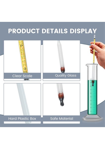 Hidrometre Alkol Ölçer, 0-200 Kanıt ve Tralle Hidrometre, Likör/moonshine Için Alkol Meteri/prova Damıtılmış (Yurt Dışından) fırsatları