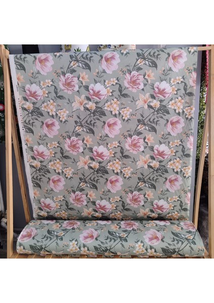 Çiçek Desenli Saten Kumaş Bezi 100X180 fırsatları