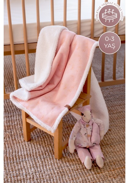 Fluffy Bebek Battaniyesi 80x100 Solid Pudra Kundak Puset Çift Taraflı Koyun Tüyü Battaniye 100x80 modelleri