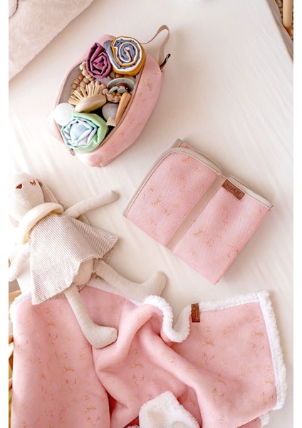 Fluffy Bebek Battaniyesi 80x100 Solid Pudra Kundak Puset Çift Taraflı Koyun Tüyü Battaniye 100x80