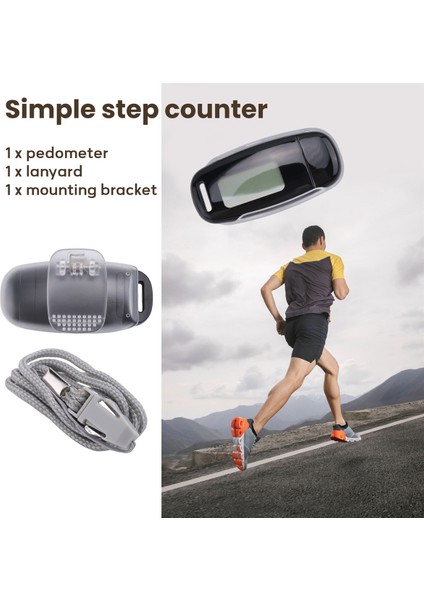 Basit Adım Sayacı, Şarj Edilebilir Pil ile Yürüme 3D Pedometre, Doğru Fitness Izleyici, Dijital Pedometre, Siyah (Yurt Dışından) fırsatları