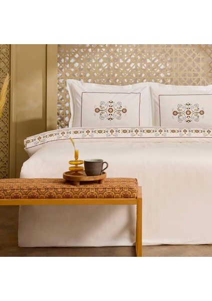 Beluna %100 Pamuk Çift Kişilik Nakışlı Nevresim Takımı Beyaz fiyatları