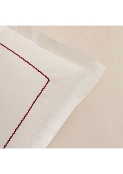 Beluna %100 Pamuk Çift Kişilik Nakışlı Nevresim Takımı Beyaz