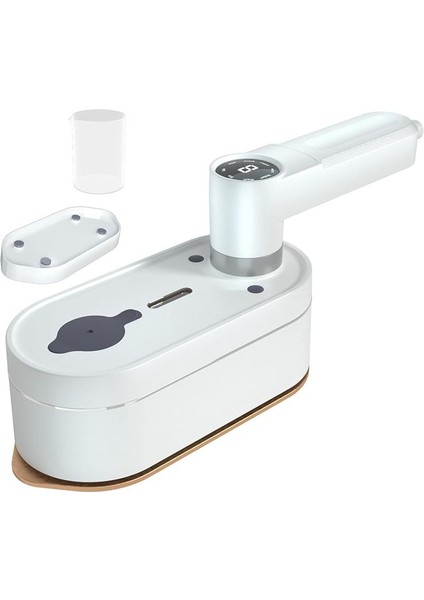 Dijital Ekranlı Taşınabilir Mini Buhar Demir 2&#39 Den 2 Kuru ve Islak Ütü El Tipi Giyim Vapur Küçük Demir Ab Fiş (Yurt Dışından)