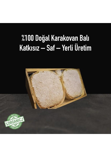 Bingöl Organik Karakovan Petek Bal 2 Li Kasnak 2700 gr