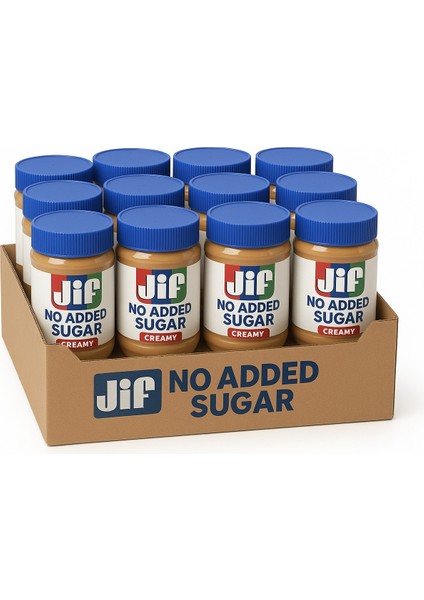 12'li Koli Jif No Sugar Creamy Peanut Butter Spread 440 gr fiyatları