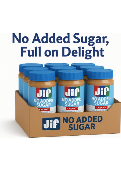 12'li Koli Jif No Sugar Creamy Peanut Butter Spread 440 gr modelleri
