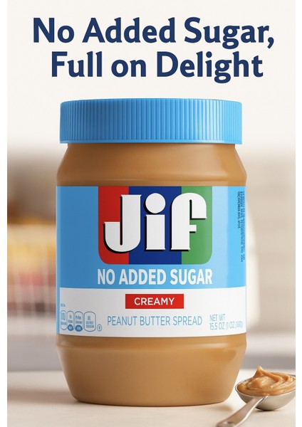 12'li Koli Jif No Sugar Creamy Peanut Butter Spread 440 gr fırsatları