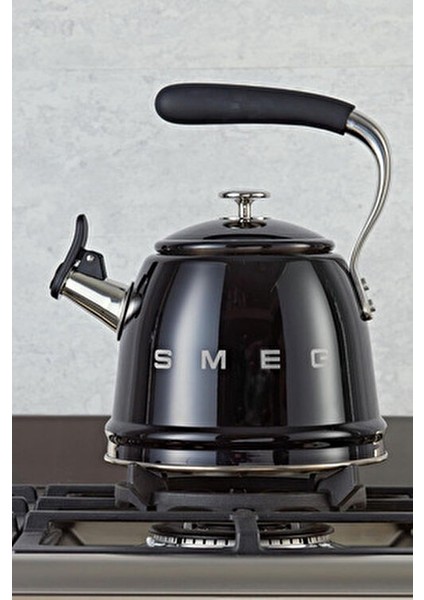 50's Style Siyah Set Üstü Düdüklü Kettle 2.3 Lt