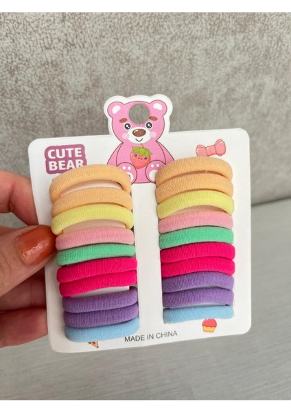 Toka Lastik Renkli 20 Adet Havlu Toka Seti Şık ve Çok Rahat