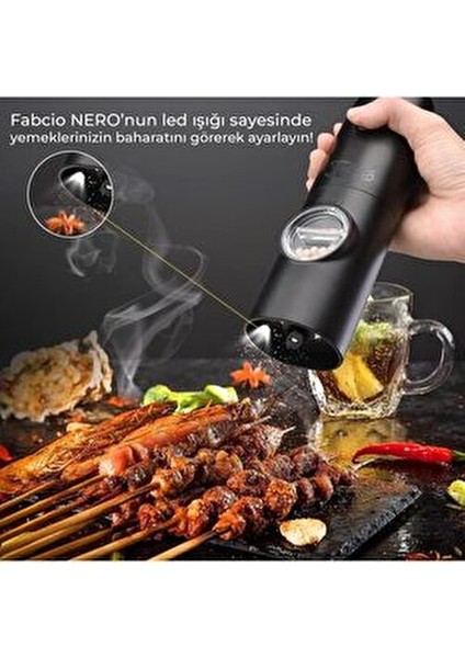 Nero Şarjlı Tuz ve Baharat Öğütücü