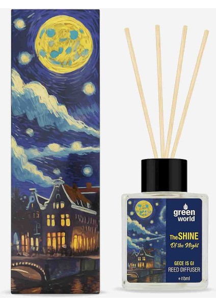 Gece Işıltısı Özel Seri Reed Diffuser Bambu Çubuklu Oda Kokusu 100 ml