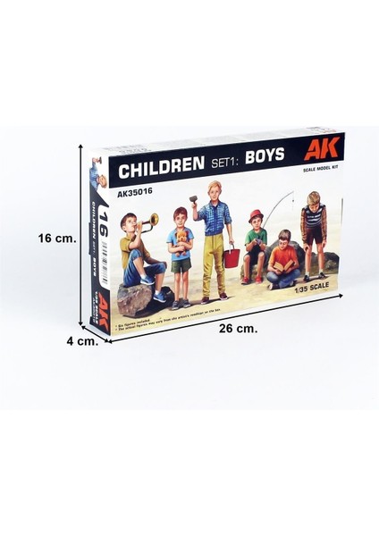 Ak 35016 1/35 Ölçek, 6 Adet Çocuk Figürleri, Plastik Figür Kiti indirimleri
