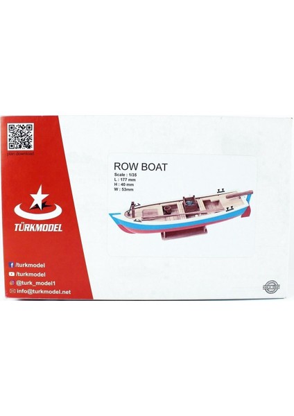Türk Model 1/35 201 Balıkçı Teknesi, 18 Cm. Ahşap Model Kiti