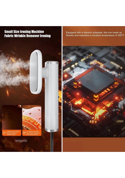 Taşınabilir Mini Ütüleme Makinesi Döndürülebilir Elle Taşınabilir Çok Fonksiyonlu Buhar Demir Desteği Kuru ve Islak Ütü (Yurt Dışından) fırsatları
