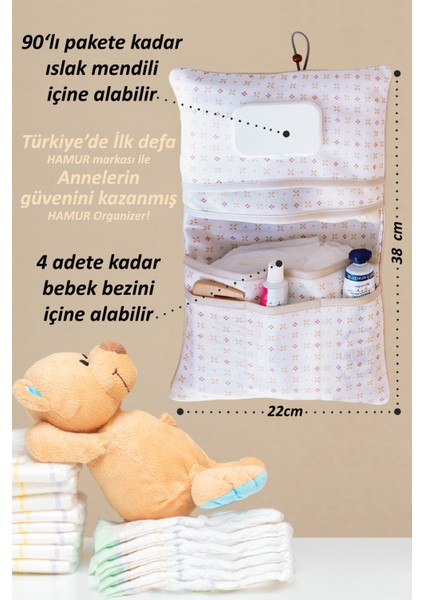 Anne Bebek Bakım Çantası Yenidoğan Alt Açma Değiştirme Düzenleyici Çantası Organizer Solid Bej fırsatları