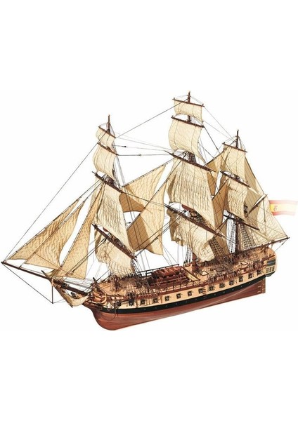 14001 1/85 Ölçek, Diana, 85 Cm. Yelkenli Ispanyol Firkateyni, Ahşap Model Kiti fiyatları