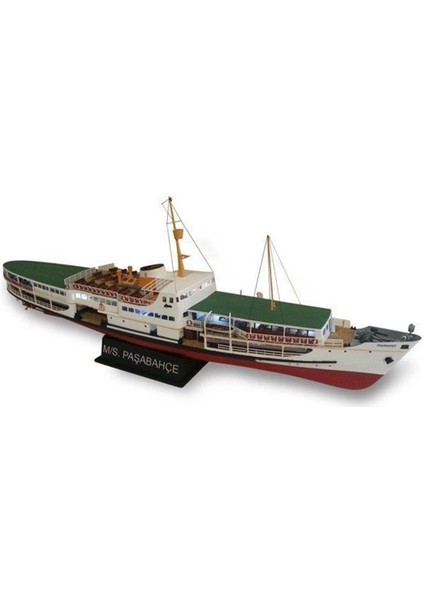 Türk Model 1/87 141 Paşabahçe Yolcu Vapuru, 86 Cm. Ahşap Model Kiti