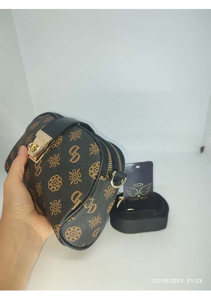 Kadın Monogram Dizayn Şık Tarz El Omuz Çanta 15X20 cm