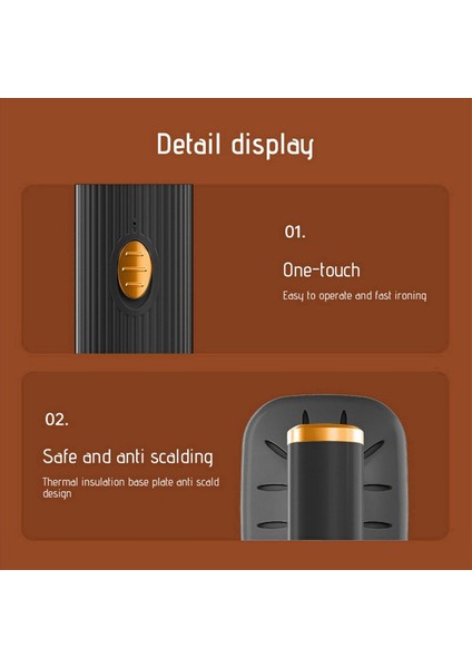 2x Giysiler Için Taşınabilir Seyahat Buharlayıcı Mini Buhar Demiri 180 ° Döner Elden Taşınabilir Buhar Demir Kumaş Giysileri Siyah (Yurt Dışından) indirimleri