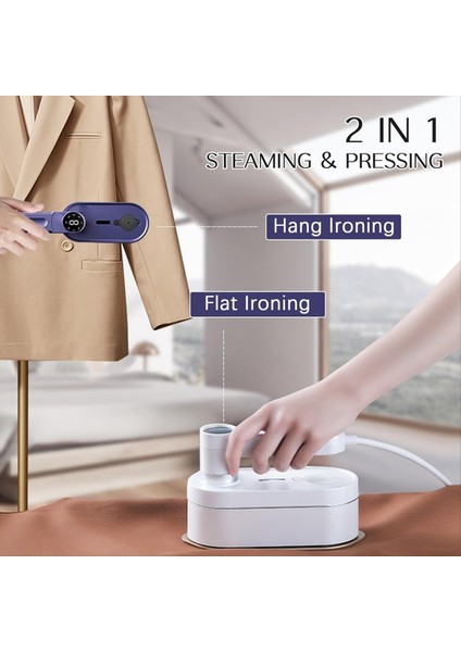 Giysiler Için Taşınabilir Buhar Demir 1200W El Taşıyıcı Seyahat Vapur 8 Modlar Mini Buhar Demiri Ev ve Seyahat Eu Ekli-B-B (Yurt Dışından) modelleri