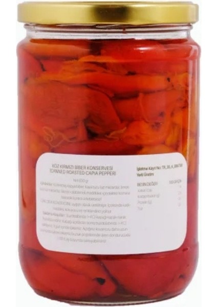 Köz Kırmızı Biber Konservesi 600 gr fiyatları