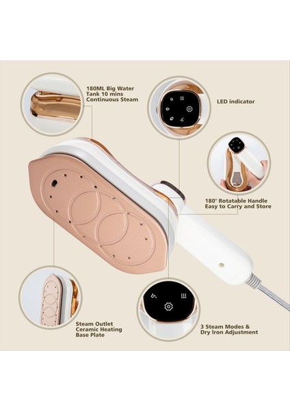 Giysiler Için Seyahat Buharlayıcı Taşınabilir Mini Ütü Makinesi Elde Taşınağı Mini Buharlayıcı Giyim Evi Eu Fiş B (Yurt Dışından) modelleri