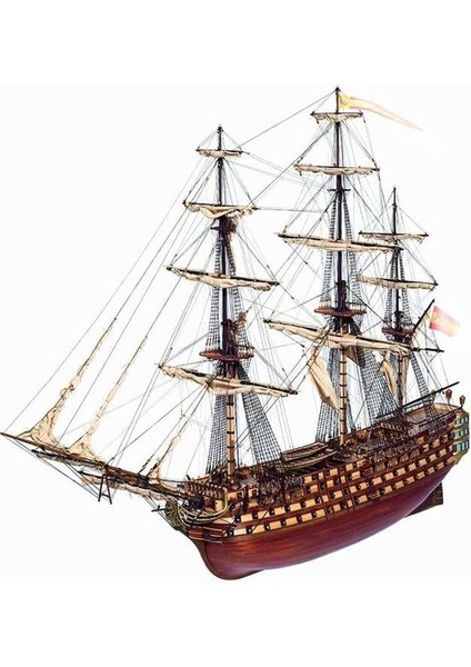 15800 1/90 Ölçek, Santisima Trinidad, 106 Cm. Yelkenli Ispanyol Savaş Gemisi, Ahşap Model Kiti fiyatları