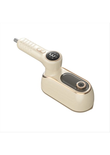 Taşınabilir Seyahat Buharlı Demir LCD Ekranlı 1200W El Taşınır Hızlı Isıtma 180 ° Döner Sap Beyaz (Yurt Dışından)