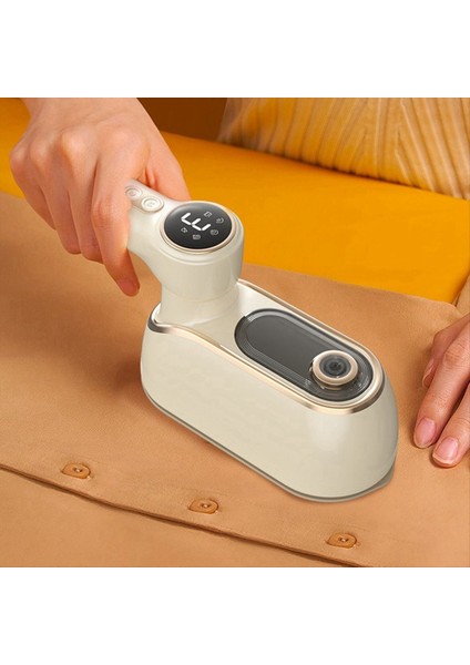 Taşınabilir Seyahat Buharlı Demir LCD Ekranlı 1200W El Taşınır Hızlı Isıtma 180 ° Döner Sap Beyaz (Yurt Dışından) fiyatları