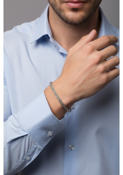 Ince Yassı Ezme Zincir Bileklik