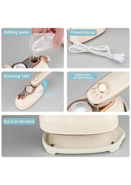 Seyahat Buharlı Demir Elde Taşıma Buharlayıcı Taşınabilir Mini 180 ° Döner Seyahat Vapur Ingiltere Fiş (Yurt Dışından) modelleri