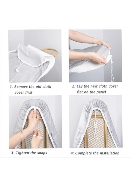 Yüksek Sıcaklığa Dayanıklı Ütüleme Tahtası Örtüsü Ev Ütü Kurulu Bez Kapağı Pamuk Ütüleme Tahtası Kapağı Siyah (Yurt Dışından) indirimleri