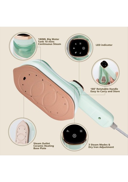 Giysiler Için Seyahat Buharlayıcı Taşınabilir Mini Ütü Makinesi Handheld Mini Buharlı Giyim Evi Için Eu Fiş A (Yurt Dışından) fırsatları