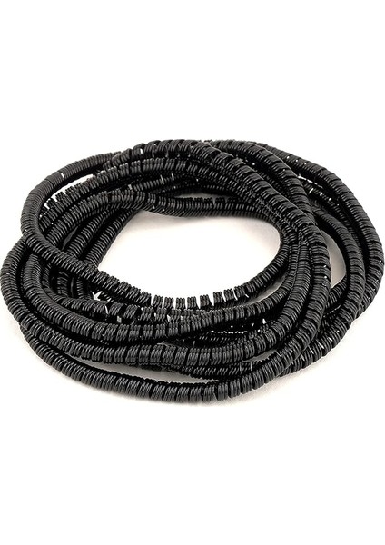 Şarj Aleti Kablosu Kablo Kordon Koruyucu Spiral Sarma Kılıf Koruma (Siyah)