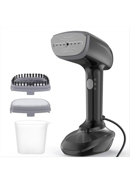 Güçlü Elde Taşınma Buharlayıcı-Hızlı Seramik Isı Çıkış Plakası 2&#39 Si Bir Arada Ütü ve Çıkartma Abd Fiş Siyahı ile 1800W (Yurt Dışından)