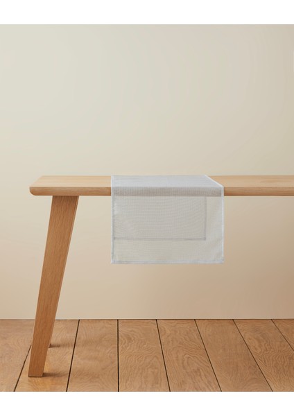 Nour Polyester Runner 45X145 cm Silver