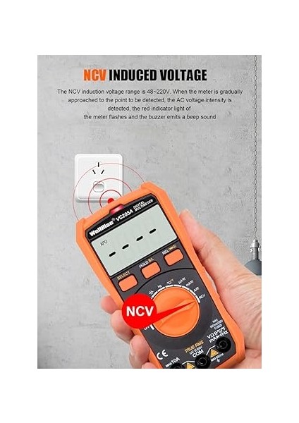 VC205A Ölçü Aleti Multimetre Avometre Ncv Işıklı Ekran Isı Ölçer El Feneri modelleri