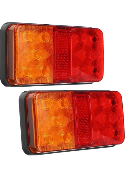 2 Adet 12V 10LED Su Geçirmez Kamyon Römork Kamyon Arka Lambası Araba Dönüş Sinyali Fren Arka Stop Lambası Tekne Rv Kampçı Göstergesi (Yurt Dışından)
