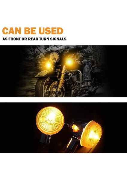 Motosiklet Dönüş Sinyalleri Krom Mermi Ön Arka Işıklar Honda Kawasaki Suzuki Yamaha Bobber Chopper (4 Adet) (Yurt Dışından) fırsatları