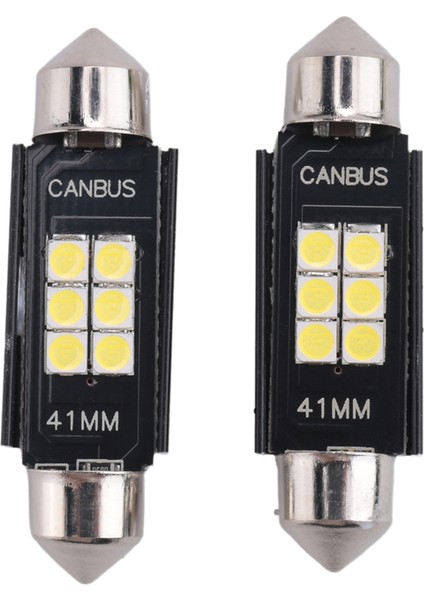 Son Derece Parlak 400 Lümen 3020 Yonga Seti Canbus Hatasız LED Ampuller Iç Araç Aydınlatmaları Plaka Kubbe Harita Kapı Nezaket 41MM Çelenk DE3175 6428 Xenon Beyaz (Yurt Dışından)