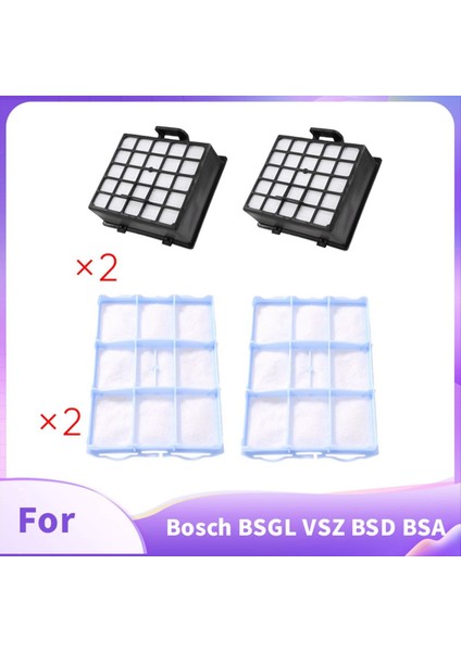 Maggiei Bosch Bsgl Vsz Bsd Bsa Serisi Elektrikli Süpürge Parçaları Için 2 Adet Motor Filtresi ve 2 Adet Hepa Filtresi (Yurt Dışından) fiyatları