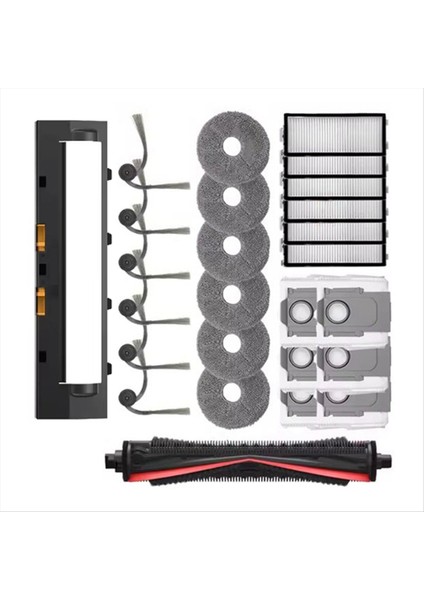 Maggiei Roborock G30 Space/saros Z70 Elektrikli Süpürge Yedek Parçaları Tricut Fırça Yan Fırça Toz Torbası Filtre Paspas Bezi (Yurt Dışından) modelleri